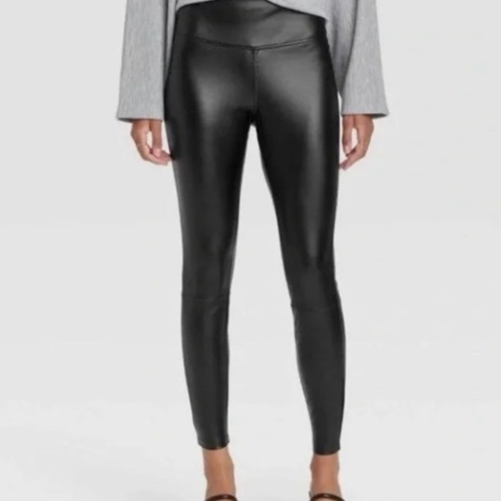 a new day Black Faux Leather Leggings